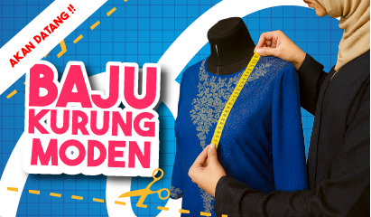 Menjahit Pakaian Baju Kurung Moden
